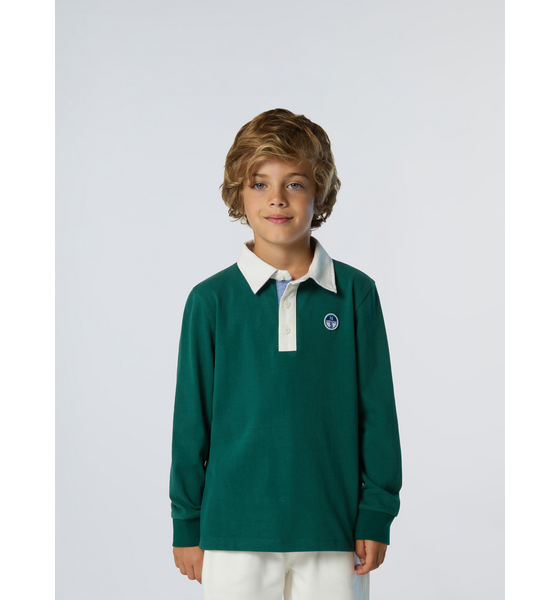 956264101101 NORTH SAILS North Sails Polo Shirt Long-sleeved With Logo Patch  Model01 Detail