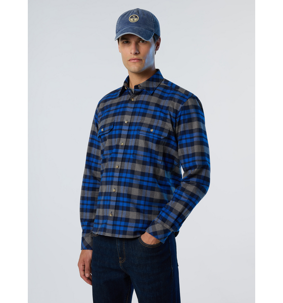 956254103101 NORTH SAILS North Sails Shirt Checked Flannel  Model01 Detail