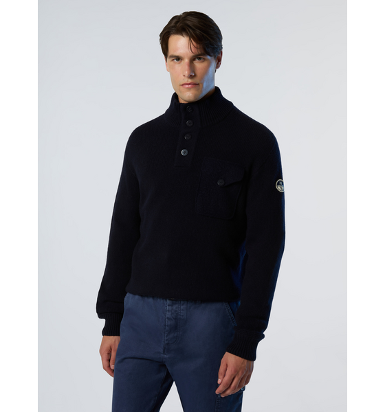 956243102101 NORTH SAILS North Sails Sweater Archive Button-front  Model01 Detail
