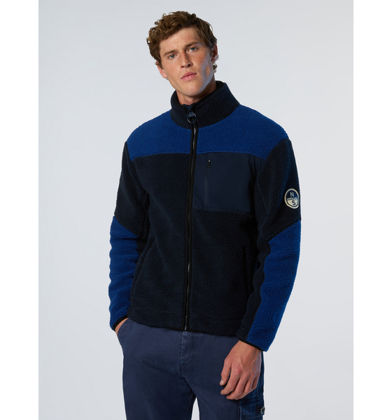 
NORTH SAILS, 
North Sails Sweatshirt Mixed Fabric With Full-zip, 
Detail 1
