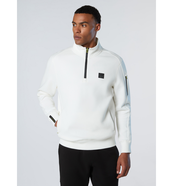 955942102101 NORTH SAILS North Sails Sweatshirt Piqué Scuba Fabric With Half-zip  Model01 Detail