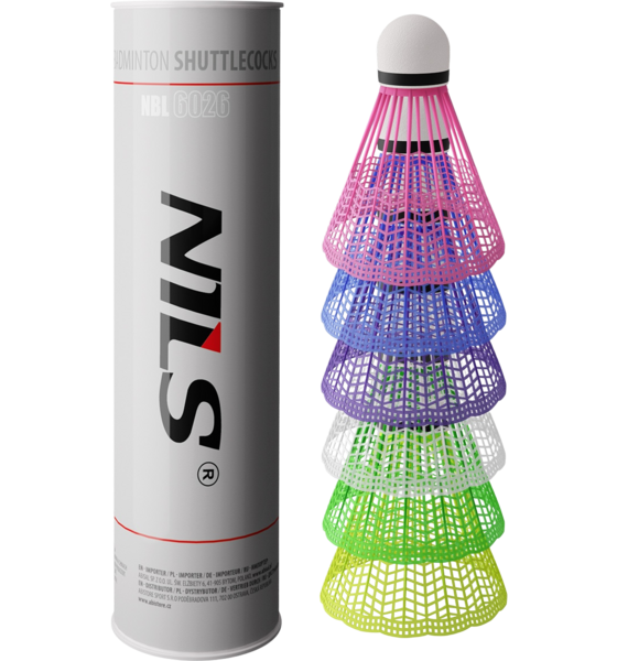 
NORTHIX, 
Nylon Shuttlecocks, Multicolor, 6 Pack, 
Detail 1
