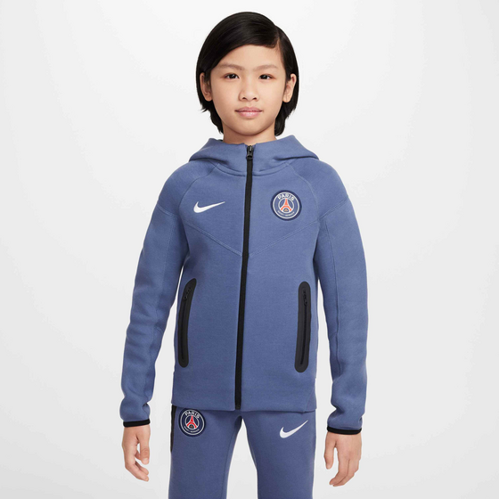 950649101101 NIKE Older Kids' (boys') Football Fleece Full-zip Hoodie Paris Saint-germain Tech  Model01 Detail