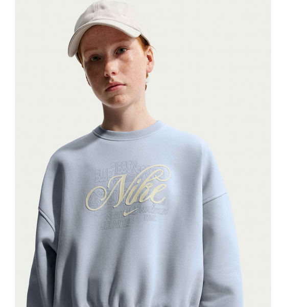 
NIKE, 
Older Kids' (girls') Boxy Crew-neck Sweatshirt Sportswear Club Fleece, 
Detail 1
