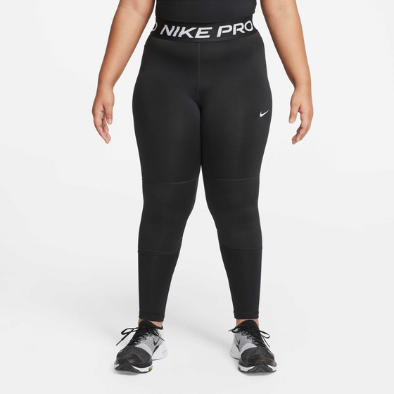 946732101101 NIKE Older Kids' (girls') Leggings (extended Size) Pro Dri-fit  Model01 Detail