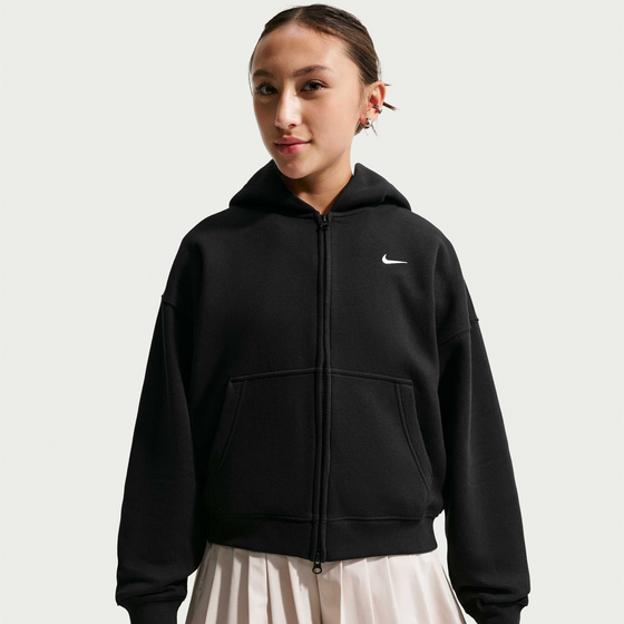 
NIKE, 
Older Kids' (girls') Oversized Full-zip Hoodie Sportswear Studio Fleece, 
Detail 1
