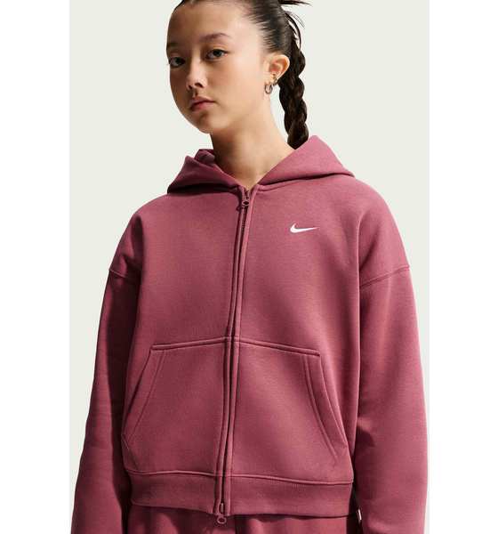 
NIKE, 
Older Kids' (girls') Oversized Full-zip Hoodie Sportswear Studio Fleece, 
Detail 1
