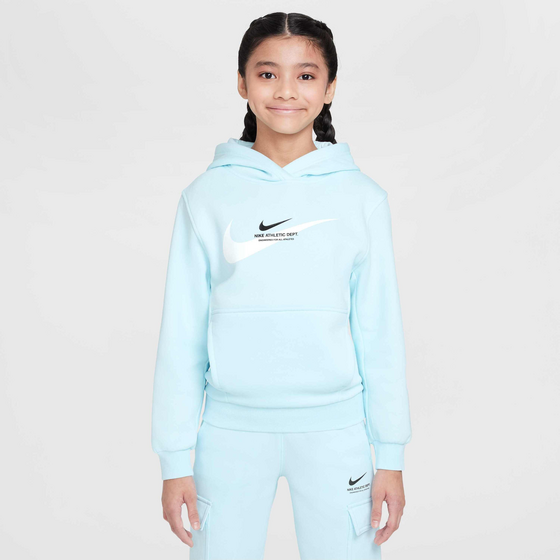941409104101 NIKE Older Kids' Fleece Pullover Hoodie Sportswear  Model01 Detail