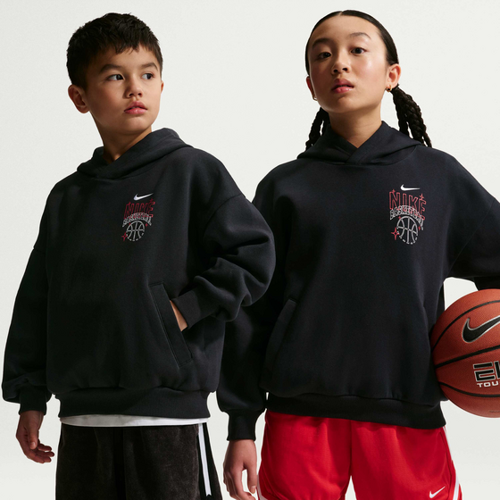 
NIKE, 
Older Kids' Oversized Fleece Basketball Hoodie Sportswear, 
Detail 1
