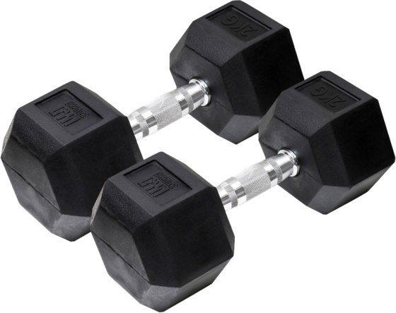 B2X Orange Gym — шестигранная гантель — 2 кг — набор из 2 шт.