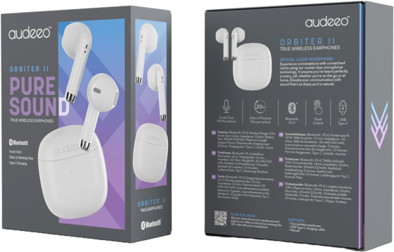
AUDEEO, 
Orbiter Ii True Wireless Earphones, 
Detail 2
