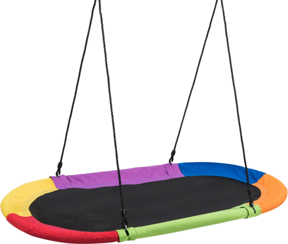 
NORTHIX, 
Oval Nest Swing Plate Swing With 100-180cm Height-adjustable Rope For Indoor And Outdoor Use 150 X 8, 
Detail 1
