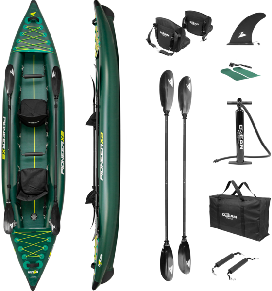 
GYMSTICK, 
Ozean Pioneerx2 Tv&aring;sitsig Uppbl&aring;sbar Kajak, 
Detail 1
