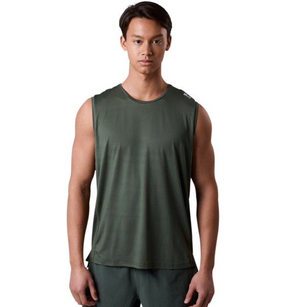 950136103101 CLN ATHLETICS Pace Mesh Sleeveless Moss Green  Model01 Detail