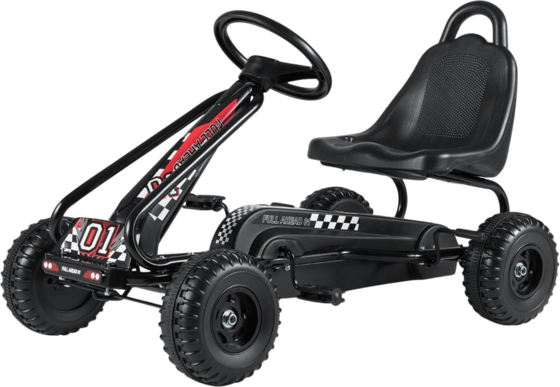 
NORTHIX, 
Pedal Go Kart For Kids, Adjustable Seat, Handbrake, Black, 
Detail 1
