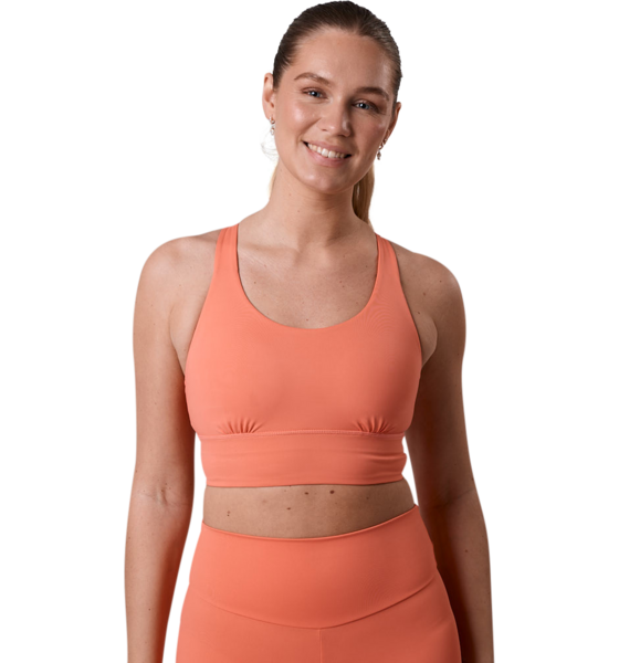 923531103101 CLN ATHLETICS Pep Sport Bra Coral Peach  Model01 Detail