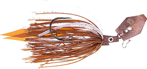 
THE PIG, 
Pig Hula Chatterbait, 11g - Motoroil Pepper, 
Detail 1
