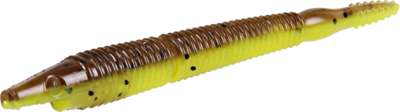 
THE PIG, 
Pigster Crawler, 10cm, 3,3g - Brown Chartreuse Flake - 4pcs, 
Detail 1
