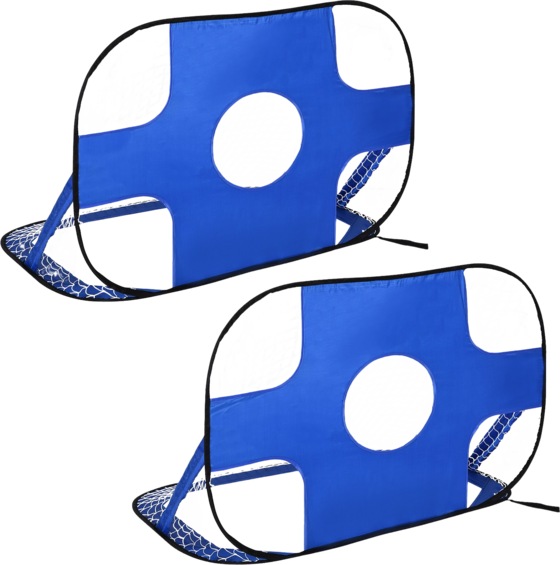 
NORTHIX, 
Pop Up Football Goals Portable Football Net, Set Of 2 Mini Goals, Foldable With Carry Bag, Blue, 123, 
Detail 1
