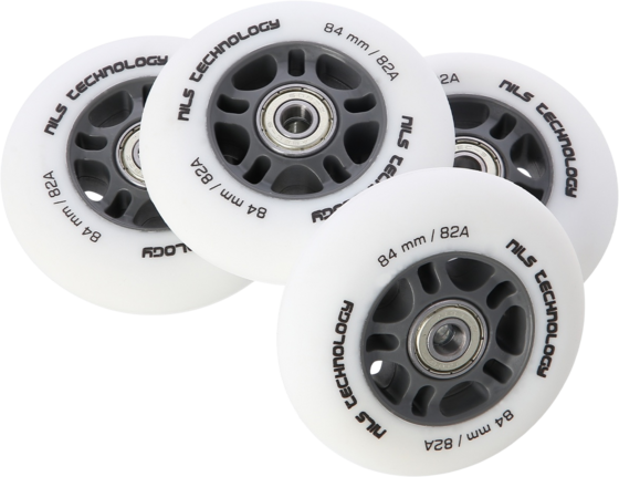 
NORTHIX, 
Pu 84x24 82a White Wheels  Abec-9 Bearings Set, 
Detail 1
