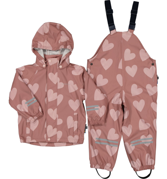 
GEGGAMOJA, 
Rain Set Fleece Pink Heart, 
Detail 1
