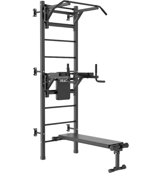 
REACT, 
React Wall Bar/fitness Tower Metallic Black, 
Detail 1
