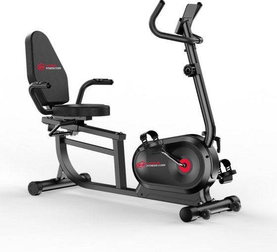 
HOMEFITNESSCODE, 
Recumbent Tr&auml;ningscykel Magnetisk &ndash; 8 Motst&aring;ndsniv&aring;er, 150kg Kapacitet, 
Detail 1
