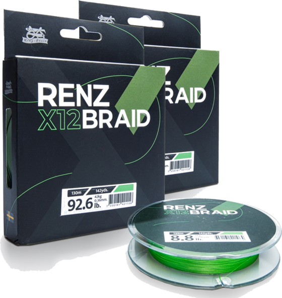 
RENZ-STEIN, 
Renz-stein Renz Braid X12 Fluo Geen 130m 0,13mm 12kg, 
Detail 1
