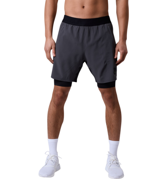 905888104101 CLN ATHLETICS Rep 2 In 1 Shorts Dark Grey  Model01 Detail