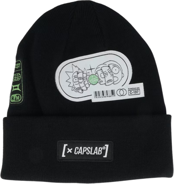
CAPSLAB, 
Rick And Morty Beanie, 
Detail 1

