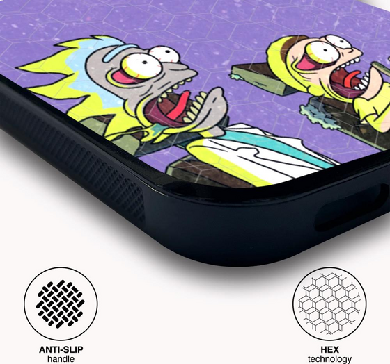 PHONECASES3D, Rick And Morty Driving Purple Phone Case