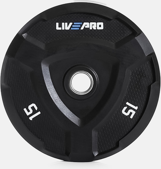 
LIVEPRO, 
Rubber Warrior Bumper Plate 15kg, 
Detail 1
