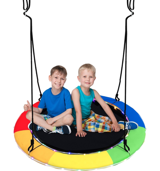 
B2X, 
Saucer Swing With A Diameter Of 100 Cm Can Hold Up To 300 Kg Led Swing For Children  Adults Rainbow, 
Detail 1
