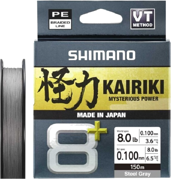 
SHIMANO, 
Shimano Line Kairiki 8+ 150m 0.10mm 6.5kg Grey, 
Detail 1
