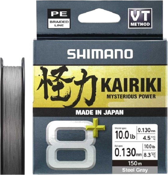 
SHIMANO, 
Shimano Line Kairiki 8+ 150m 0.13mm 8.3kg Grey, 
Detail 1
