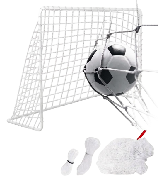 
B2X, 
Soccer Goal Net 300x200x90 Cm With Mounting Cords, 
Detail 1
