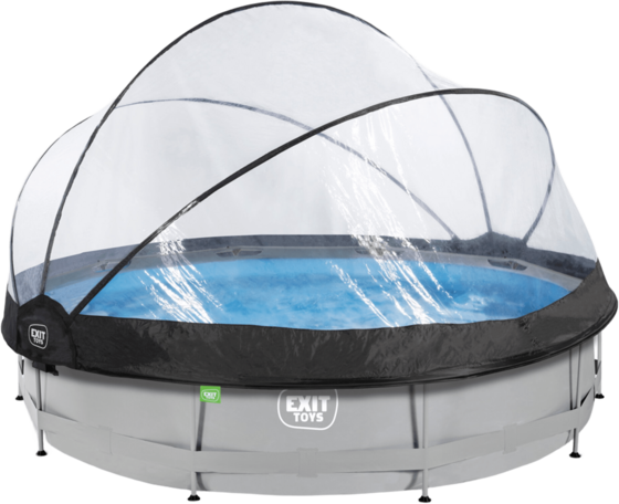 
EXIT, 
Soft Grey Pool Ø360x76cm Med Filterpump Och Tak - Grå, 
Detail 1
