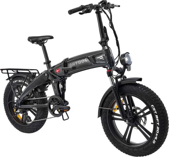 
HYGGE BIKES, 
Sor&oslash; 2026 - Folding Fat Tyre E-bike 48v 14.5ah - Obsidian Black, 
Detail 1
