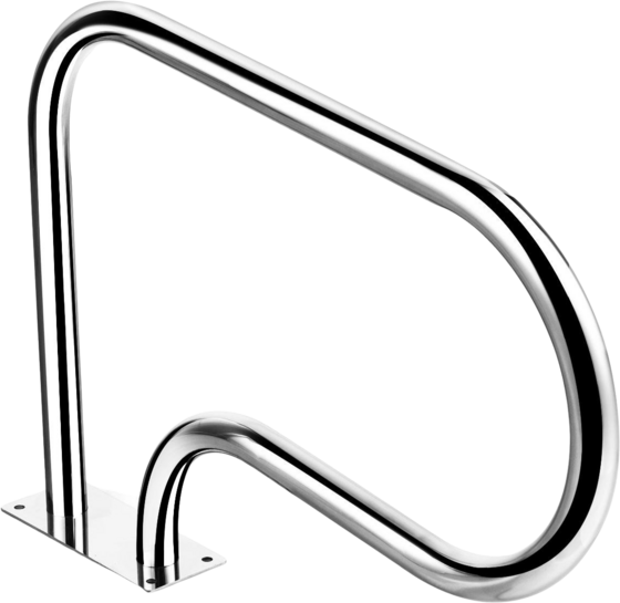 
B2X, 
Stainless Steel 304 Pool Handrail Swimming Pool Ladder Handrail Entry Ladder With Base Plate, 
Detail 1
