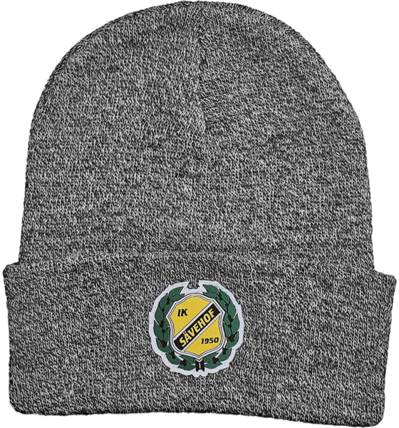 
IK SÄVEHOF, 
Stickad Mössa Klubbemblem, Gråmelange, 
Detail 1
