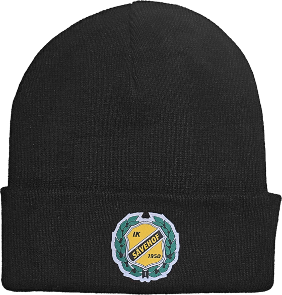 
IK S&Auml;VEHOF, 
Stickad M&ouml;ssa Klubbemblem, Svart, 
Detail 1
