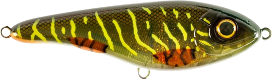 
STRIKE PRO, 
Strike Pro Buster Jerk, Sinking, 15cm, 75g - Green Motoroil Pike Uv, 
Detail 1
