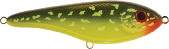 
STRIKE PRO, 
Strike Pro Buster Jerk Ii, Susp, 12cm, 37g - Hot Pike, 
Detail 1
