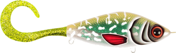 
STRIKE PRO, 
Strike Pro Guppie Jr, 11cm, 70g - Glitter Pike - Green / Gold Glitter, 
Detail 1
