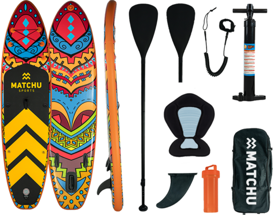 
MATCHU SPORTS, 
Sup Br&auml;da Deluxe 320x81x15cm - Uppbl&aring;sbar upp till 150kg - Stand Up Paddle Board med Kajaks&auml;te, 
Detail 1
