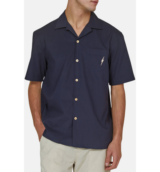 947121101101 LIGHTNING BOLT Surf Road Shirt  Model01 Detail