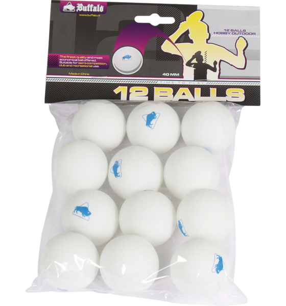 
BUFFALO, 
Table Tennis Balls Buffalo Hobby Outdoor 12pcs., 
Detail 1
