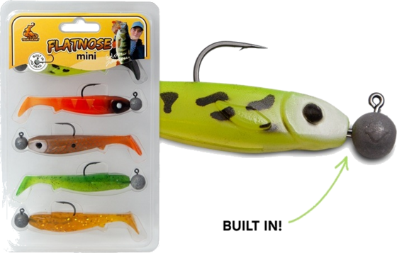 
EJ LURES, 
Team Galant Flatnose Mini 9cm With Jig Head Murky Water 5-pack, 
Detail 1
