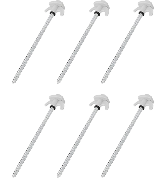 
NORTHIX, 
Tent Peg 20cm Metal Screwable With Plastic Hook 6 Pieces In Polybag, 
Detail 1
