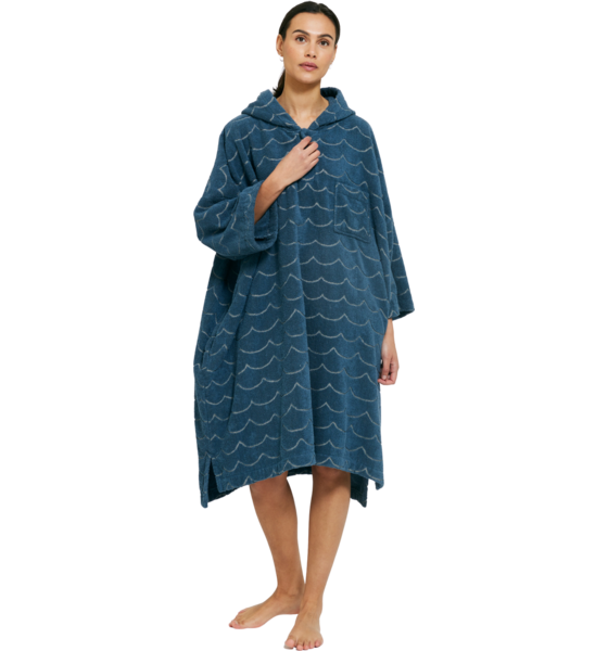 947084101101 EMMAMALENA Terry Poncho Wave Petrol Ls  Model01 Detail